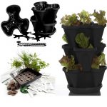 Indoor Culinary Herb Garden Seed Starter Kit + Planter – Black