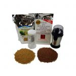 Flax Seed Meal Kit- Brown & Gold Flax, Grinder- Vegan Egg Substitute