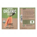 Organic Scarlet Nantes Carrot Seeds -3 g Packet- Heirloom, Microgreens