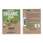 Tomato Garden Seeds – Green Zebra – 250 mg Packet – Non-GMO, Organic