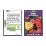 Zinnia Flower Garden Seeds – Dahlia Flowered Mix – 2 g Packet – Annual